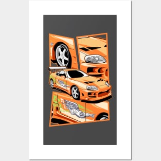 Brian's toyota supra from fast and furious Posters and Art